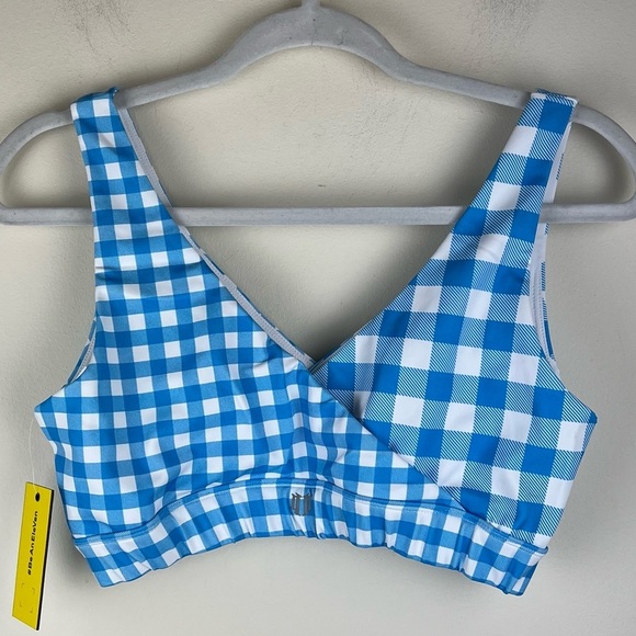 EleVen By Venus Williams | We Stand Proud Sports Brababy Gingham Blue | M - Picture 5 of 12